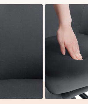Set van 2 Ergonomische en Gestoffeerde Eetkamerstoelen