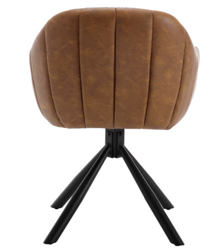 Set van 2 Ergonomische en Gestoffeerde Eetkamerstoelen