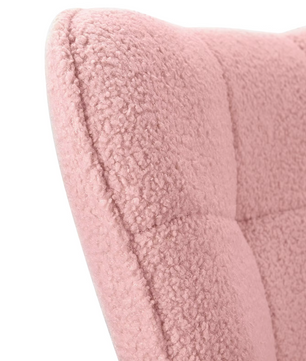 Luxe Roze Fluwelen Schommelstoel – Stijlvolle Fauteuil