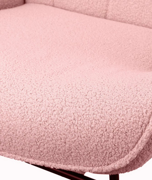Luxe Roze Fluwelen Schommelstoel – Stijlvolle Fauteuil
