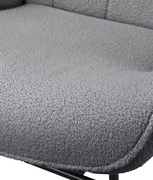 Luxe Grijze Fluwelen Schommelstoel – Stijlvolle Fauteuil