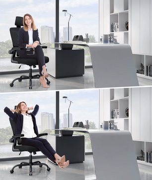 Sedia Premium Ergonomische Bureaustoel - Zwart