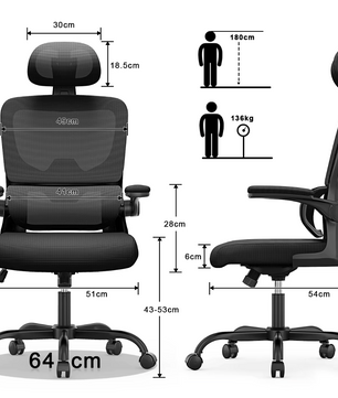 Sedia Premium Ergonomische Bureaustoel - Zwart