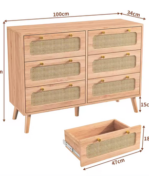 Rotan Ladekast – Stijlvolle Opbergkast met 5/6 Lades
