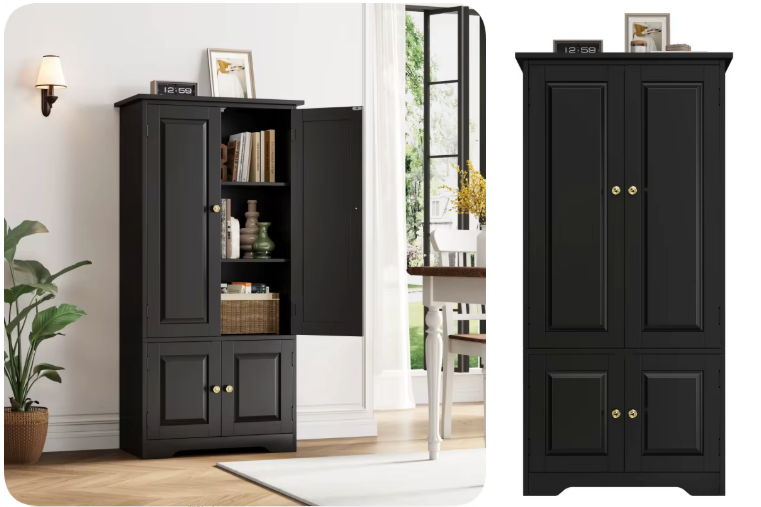 Getone Hoge Opbergkast – Zwart of Wit