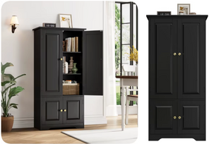 Getone Hoge Opbergkast – Zwart of Wit