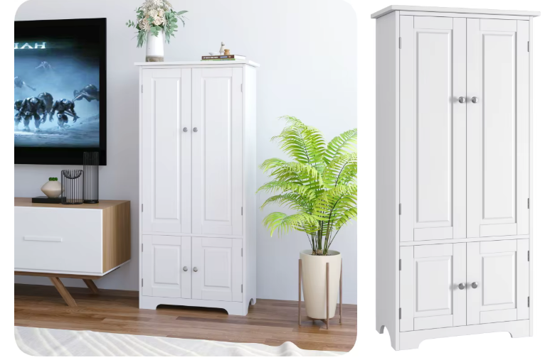 Getone Hoge Opbergkast – Zwart of Wit
