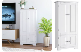Getone Hoge Opbergkast – Zwart of Wit