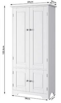 Getone Hoge Opbergkast – Zwart of Wit
