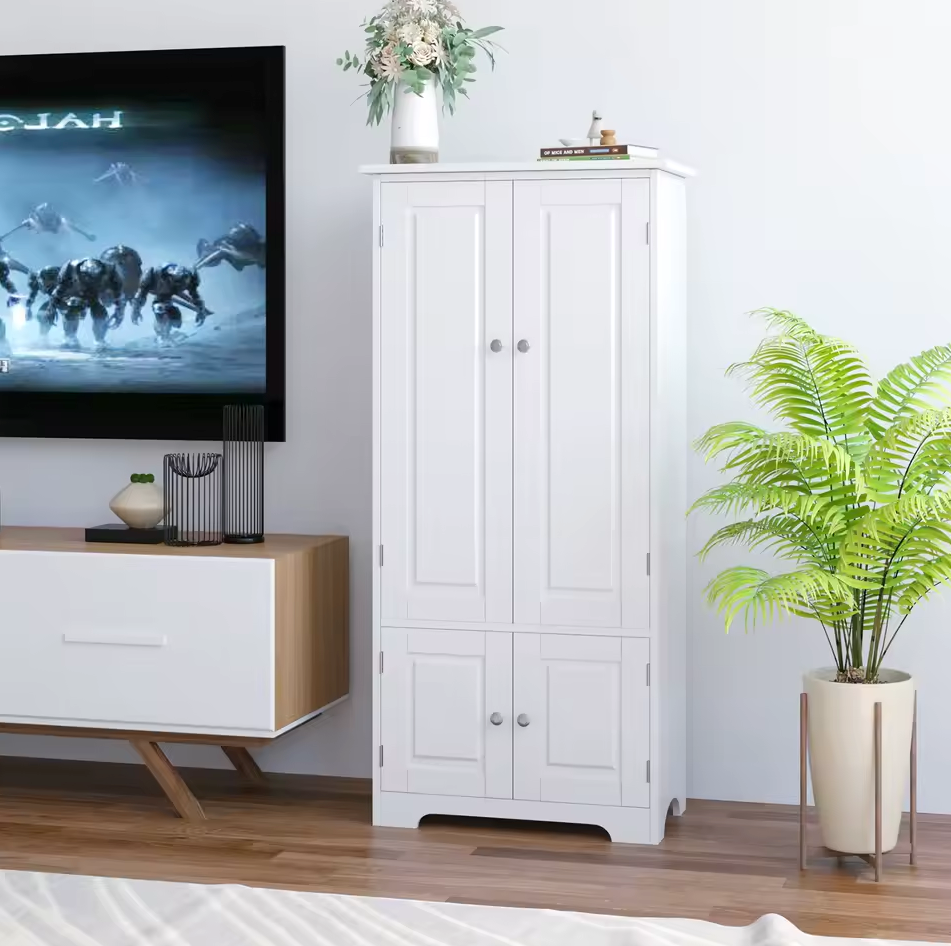 Getone Hoge Opbergkast – Zwart of Wit
