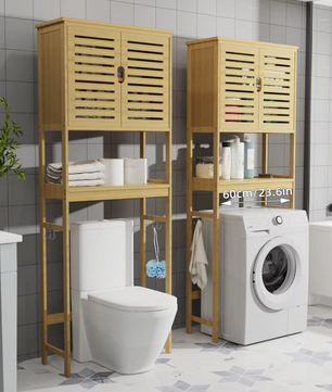 Bamboe Ombouwkast – Bergruimte Boven Toilet of Wasmachine