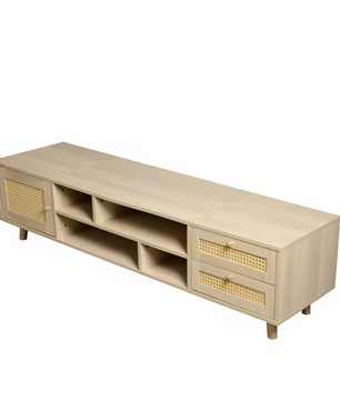 Stijlvolle 160 cm Rotan TV-Kast – Perfect voor een 70-inch Televisie