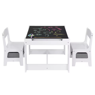 Kinderbureau met 2 Stoelen – 3-in-1 kindertafel en stoelen set