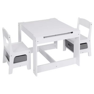 Kinderbureau met 2 Stoelen – 3-in-1 kindertafel en stoelen set