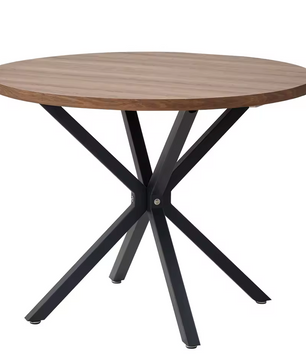 Nordic Ronde Tafel – Massief Houten Salontafel met Stalen Frame