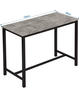 Eettafel en Stoel Set – Bartafel en Stoelset met 1 Tafel en 4 Stoelen