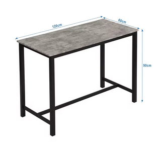 Eettafel en Stoel Set – Bartafel en Stoelset met 1 Tafel en 4 Stoelen