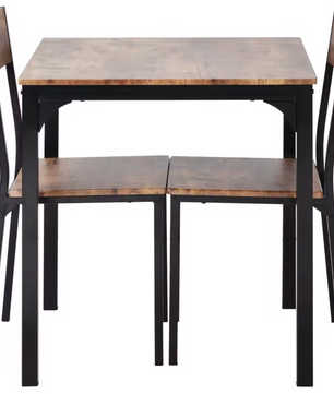 Vintage Eetkamerset – Compacte Eettafel met 2 Stoelen