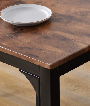 Vintage Eetkamerset – Compacte Eettafel met 2 Stoelen