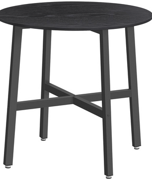 Ronde Eettafel Zwart – Industrieel Design (80x75 cm)