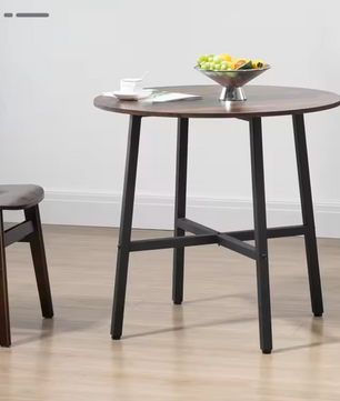 Ronde Eettafel Vintage Look – Rustiek Bruin (Ø 80x76 cm)