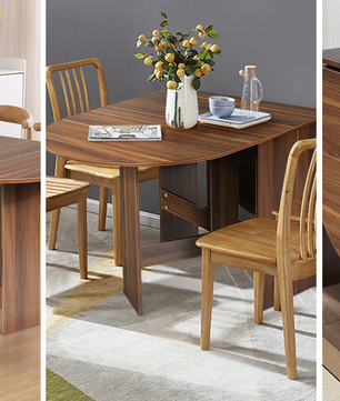 Inklapbare Houten Eettafel – Vintage Bruin