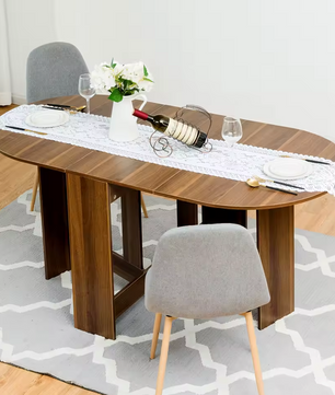 Inklapbare Houten Eettafel – Vintage Bruin