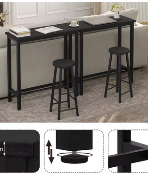 Industriële Bartafel – Zwart Design