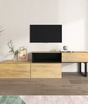Sedia Verstelbaar TV-Meubel met 3 Laden en Groot Opbergcompartiment