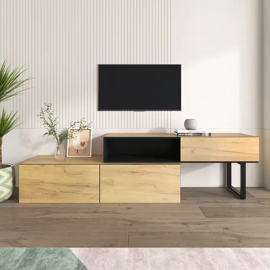Sedia Verstelbaar TV-Meubel met 3 Laden en Groot Opbergcompartiment