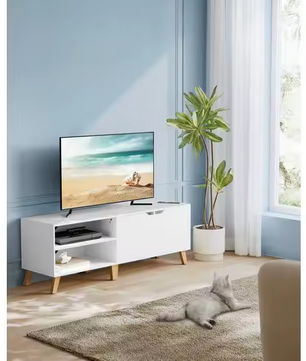 Modern Lowboard TV-Meubel Wit – 140 cm