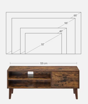 Retro Lowboard TV-Meubel – Vintage Hout