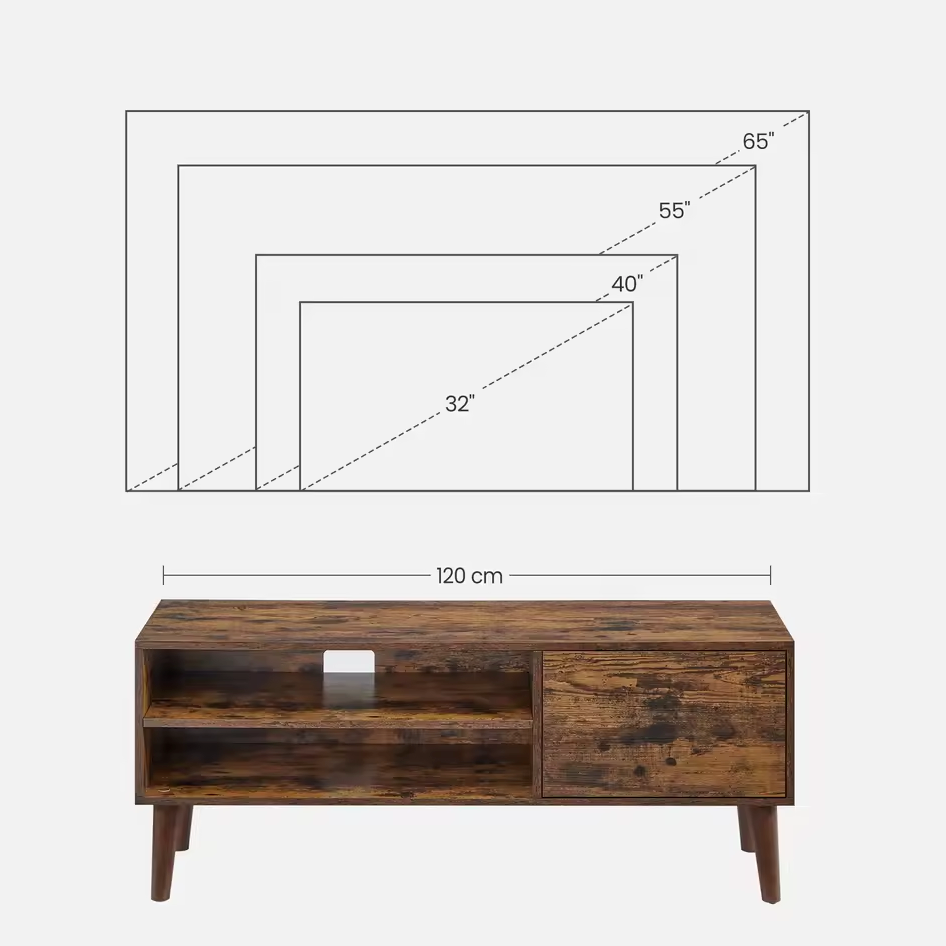 Retro Lowboard TV-Meubel – Vintage Hout