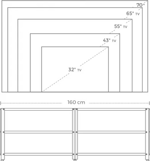 Industrieel Lowboard TV-Meubel – 160cm