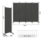 Opvouwbaar Kamerscherm met 3 of 4 Panelen – Zwart