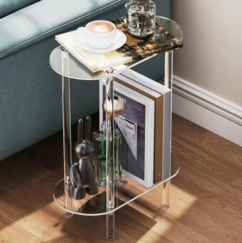 Transparante Acryl Bijzettafel
