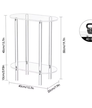 Transparante Acryl Bijzettafel