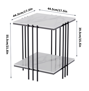 Moderne 2-Laags Marmeren Bijzettafel