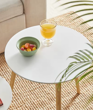 Set van 2 Scandinavische Ronde Bijzettafels