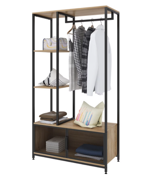 Sedia Vintage Kledingkast met Open Opbergrek en Kast