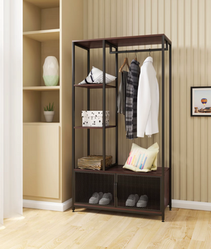 Sedia Vintage Kledingkast met Open Opbergrek en Kast