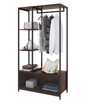 Sedia Vintage Kledingkast met Open Opbergrek en Kast
