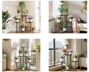 6-laags Hoekplantenrek – Vintage Look