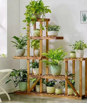 6-laags Houten Plantenstandaard – Plantenrek