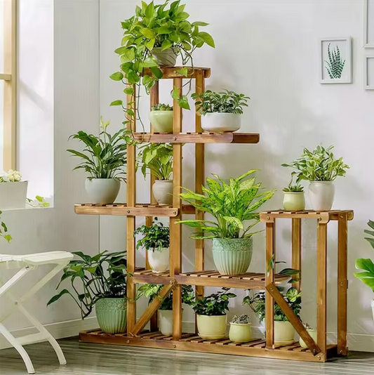 6-laags Houten Plantenstandaard – Plantenrek