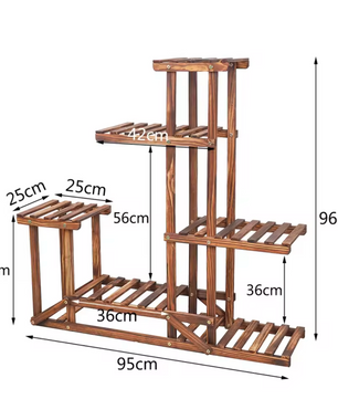 6-laags Houten Plantenstandaard – Plantenrek