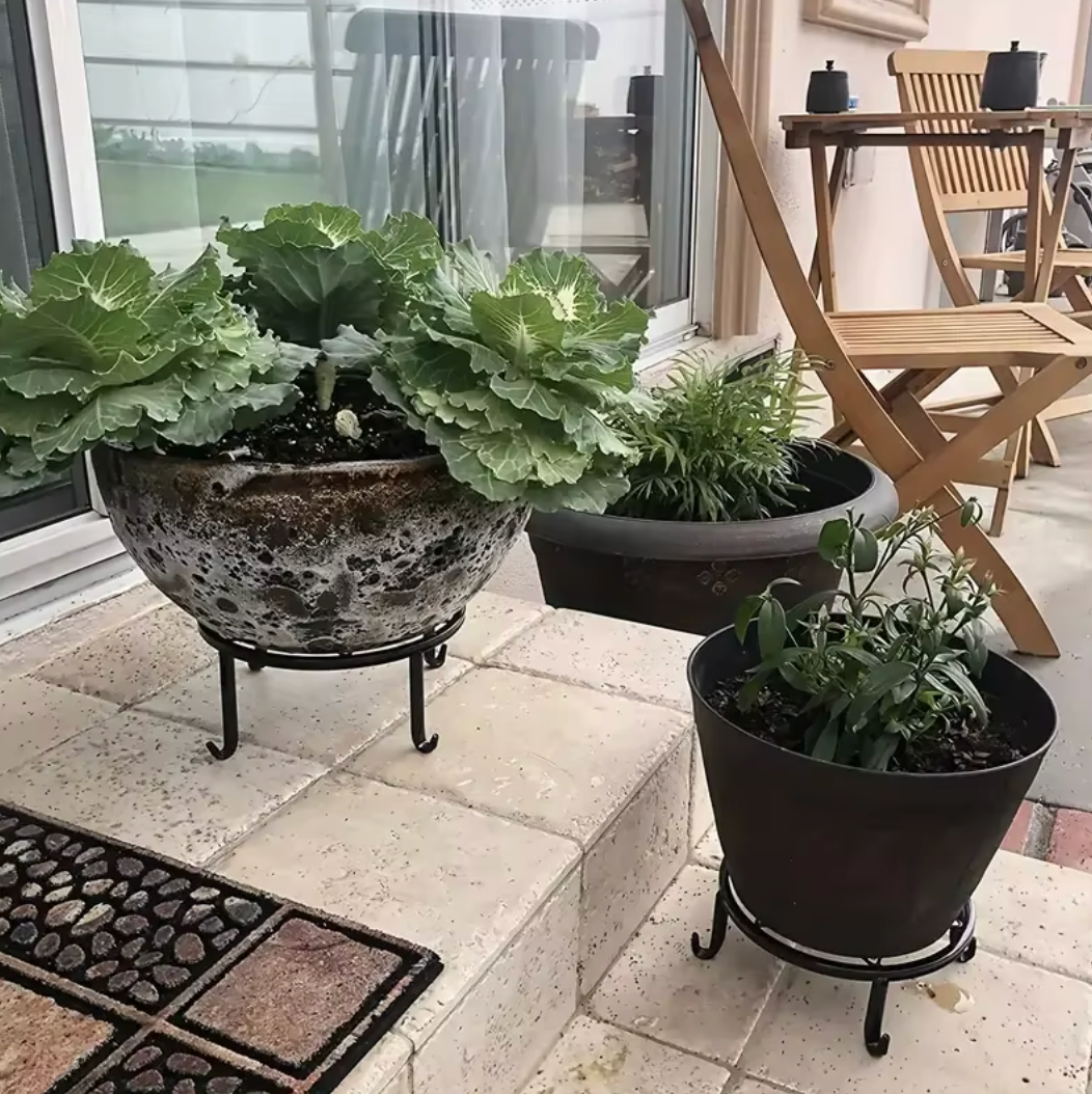 Metalen Plantenstandaard voor Bloempotten – Zwarte of Witte IJzeren Pothouder