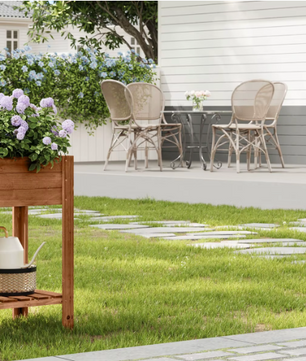 Houten Verhoogde Plantenkast met Bloembakplank – 80x75x40 cm – Massief dennenhout