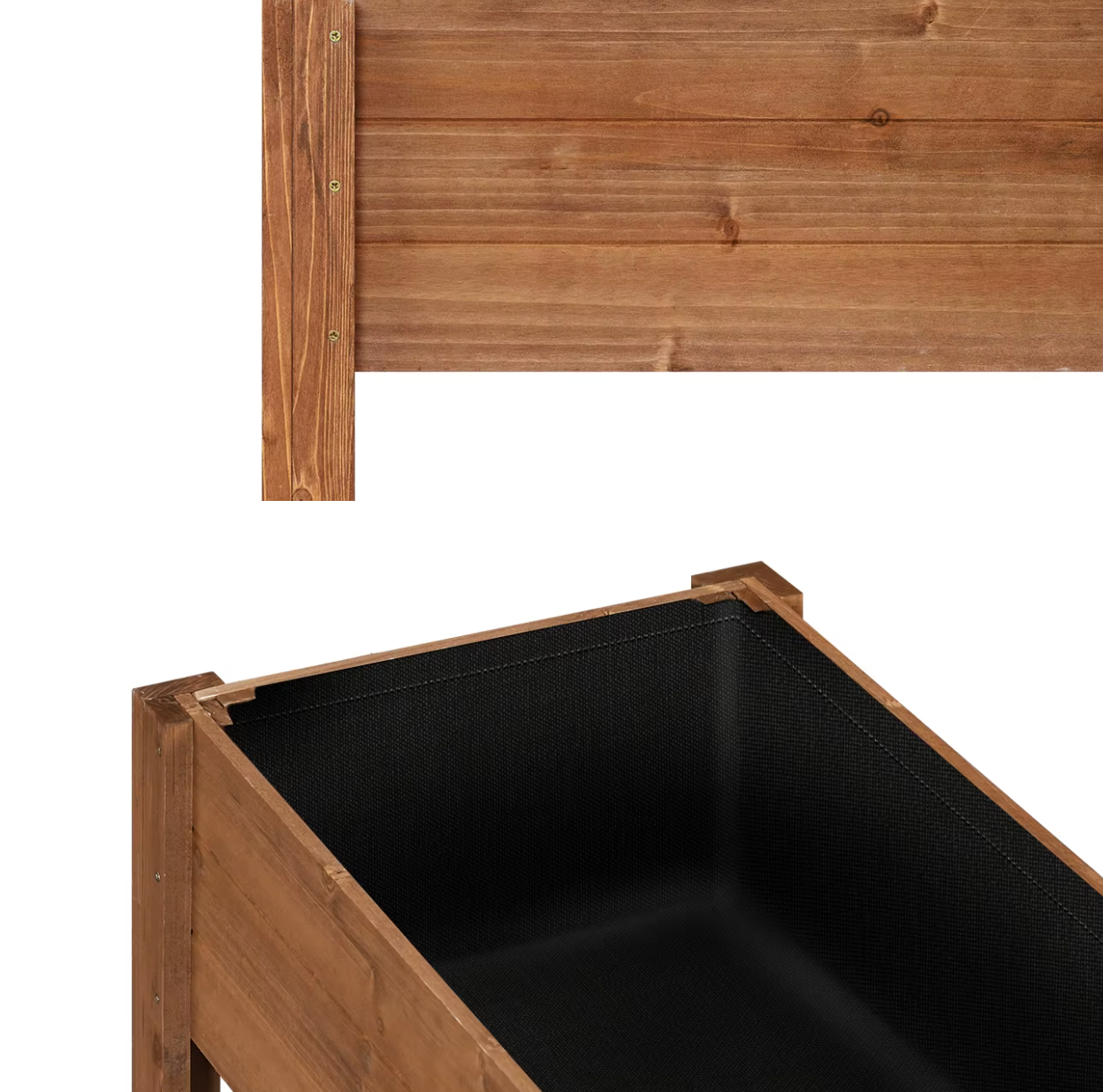 Houten Verhoogde Plantenkast met Bloembakplank – 80x75x40 cm – Massief dennenhout