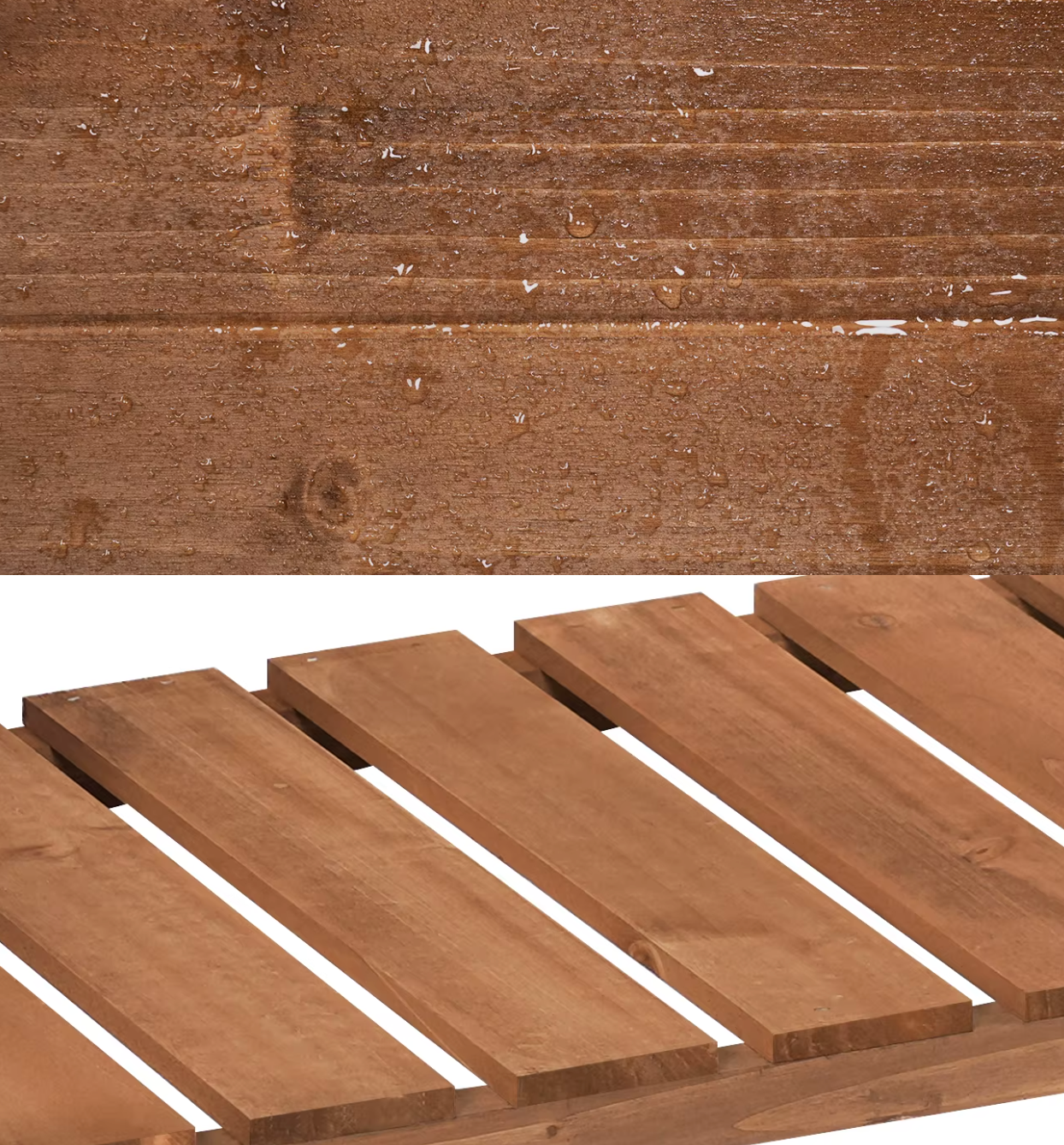 Houten Verhoogde Plantenkast met Bloembakplank – 80x75x40 cm – Massief dennenhout